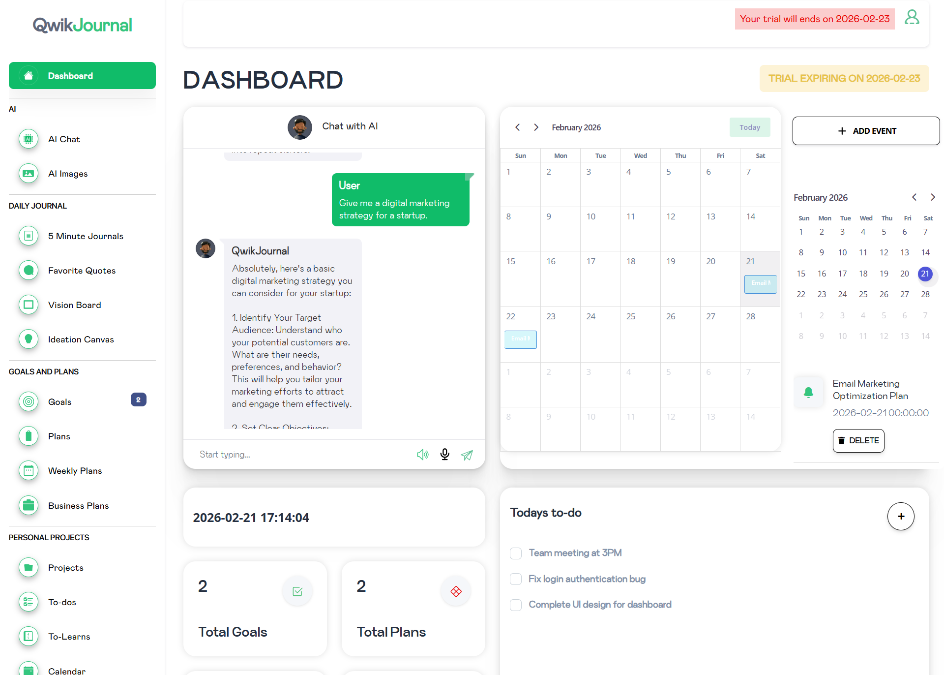 Dashboard preview